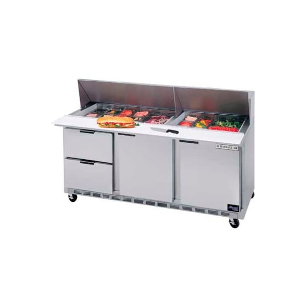 Beverage-Air Food Prep Tables SPED72 Elite Series Mega Top w/ Drawers, 72"W - SPED72HC-12M-4 - main